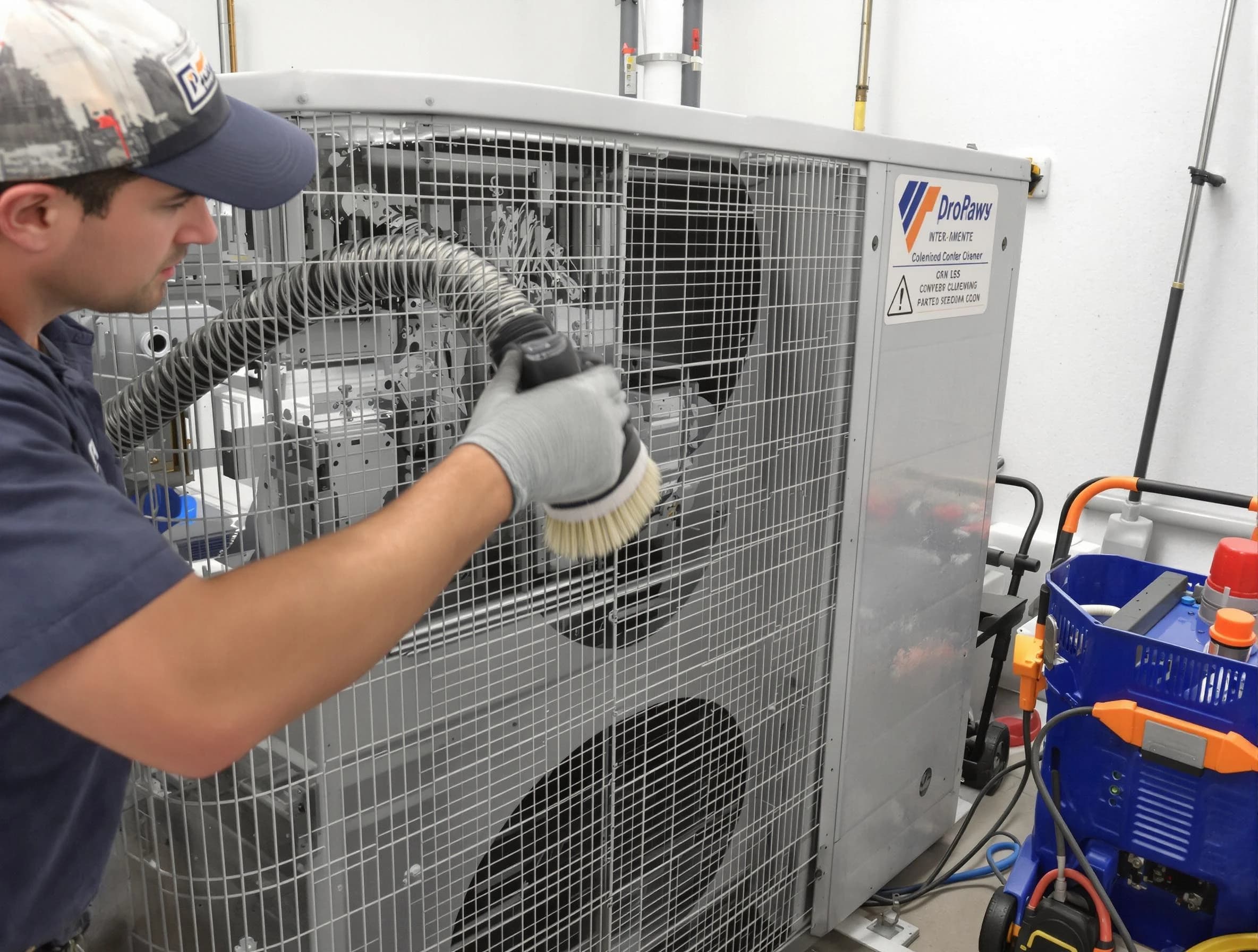 Edgewood Air Duct Cleaning specialist performing precision AC coil cleaning for improved system performance in Edgewood