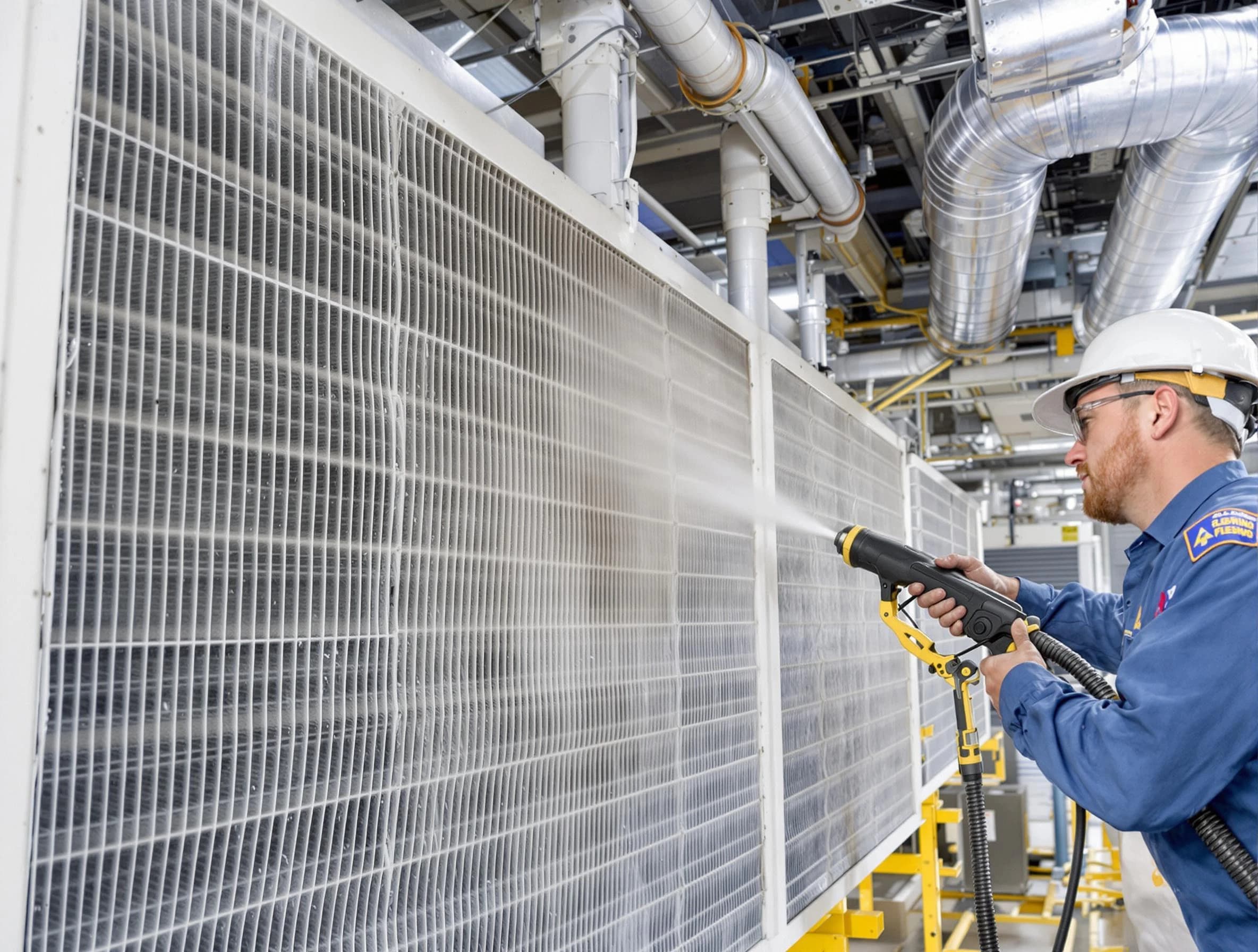 Professional commercial coil cleaning by Edgewood Air Duct Cleaning in Edgewood