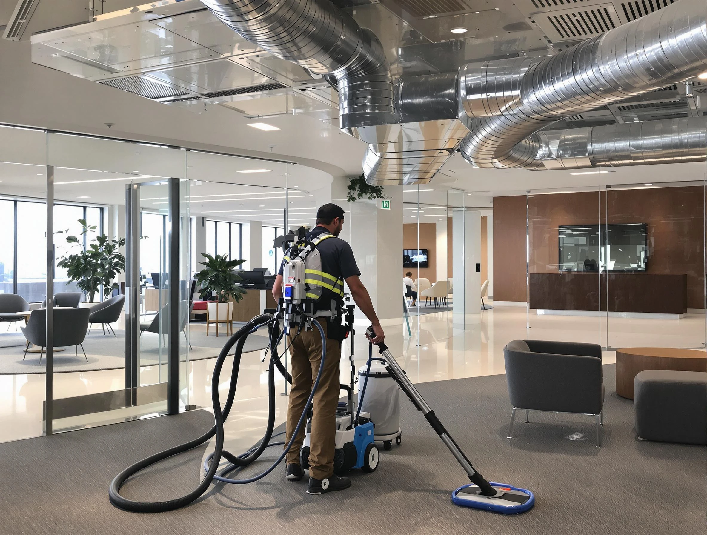 Commercial duct cleaning service by Edgewood Air Duct Cleaning in Edgewood
