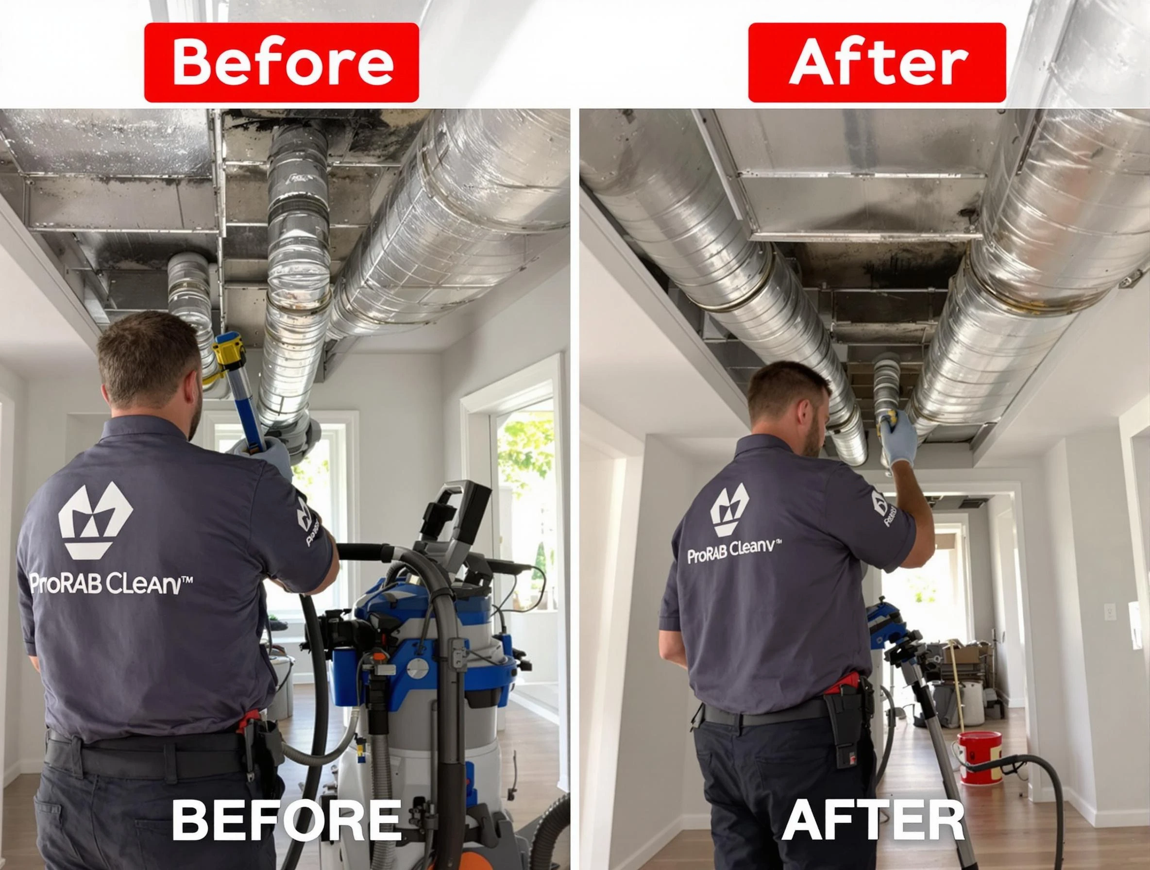 Edgewood Air Duct Cleaning expert performing thorough residential duct cleaning in a Edgewood home